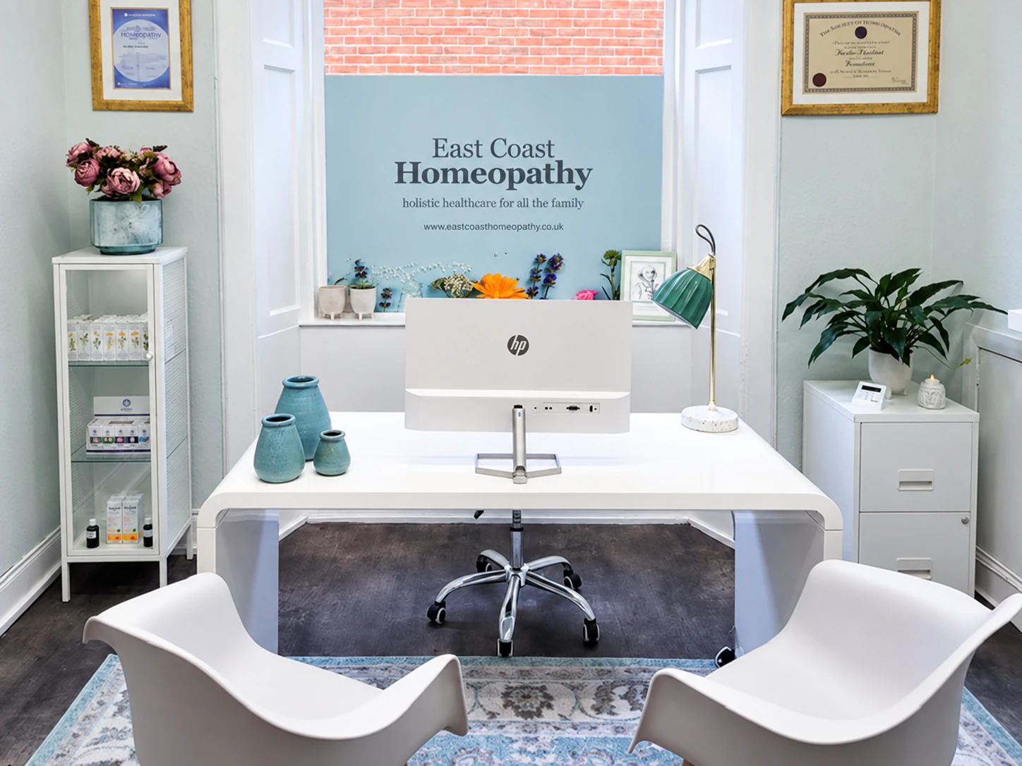 Kirkcaldy clinic with white consultation chairs
